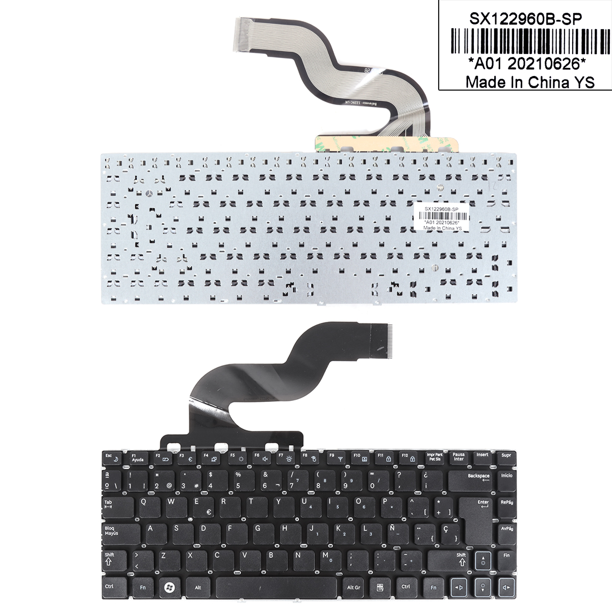 Picture of New Replacement Laptop Keyboard For SAMSUNG RV411 RV412 RV415 RV420 BLACK (Without FRAME) SP Layout